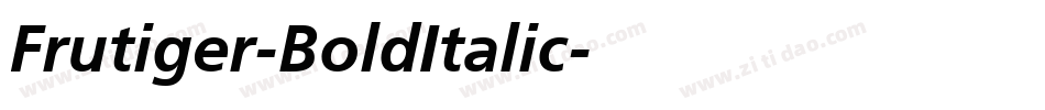 Frutiger-BoldItalic字体转换