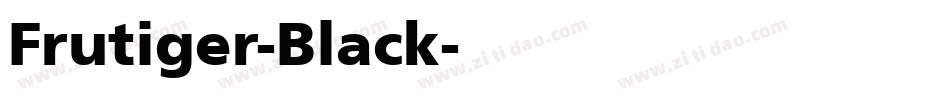 Frutiger-Black字体转换