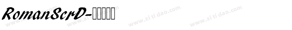 RomanScrD字体转换