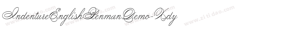 IndentureEnglishPenmanDemo-Xdyj字体转换