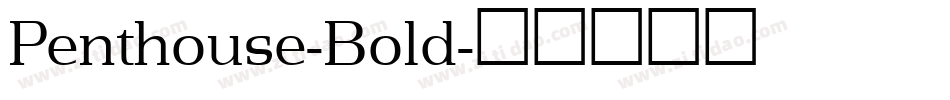 Penthouse-Bold字体转换