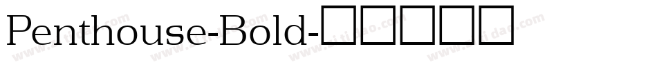Penthouse-Bold字体转换