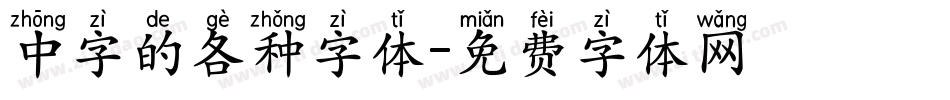 中字的各种字体字体转换