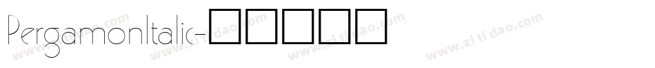 PergamonItalic字体转换