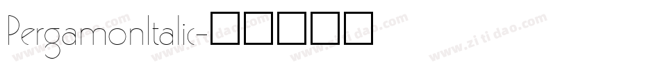 PergamonItalic字体转换