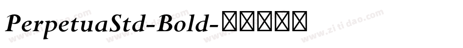 PerpetuaStd-Bold字体转换