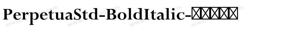 PerpetuaStd-BoldItalic字体转换