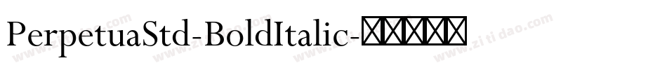 PerpetuaStd-BoldItalic字体转换