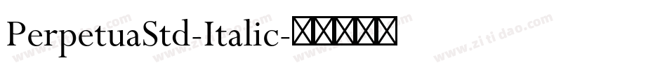 PerpetuaStd-Italic字体转换
