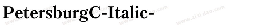PetersburgC-Italic字体转换