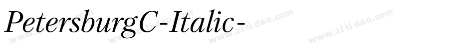 PetersburgC-Italic字体转换