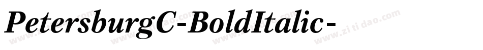 PetersburgC-BoldItalic字体转换