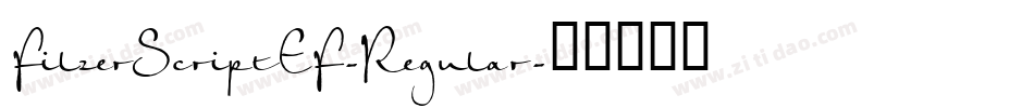 FilzerScriptEF-Regular字体转换