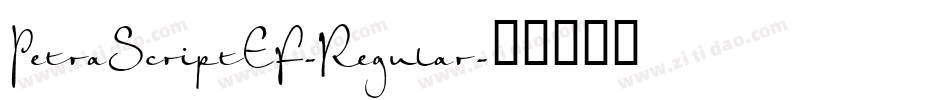 PetraScriptEF-Regular字体转换