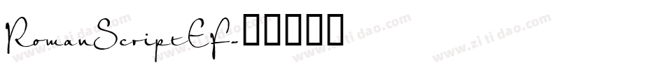 RomanScriptEF字体转换