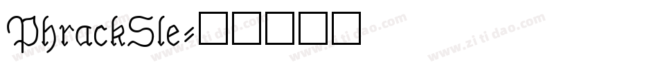 PhrackSle字体转换