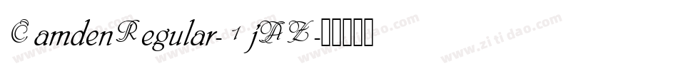 CamdenRegular-1jAZ字体转换