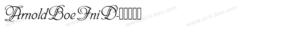 ArnoldBoeIniD字体转换