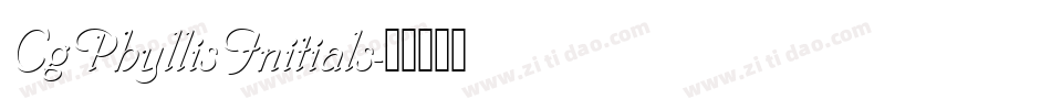 CgPhyllisInitials字体转换
