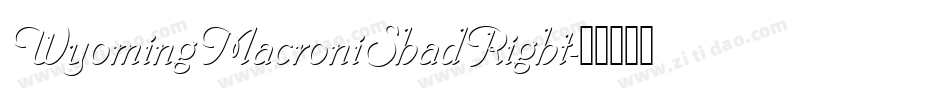 WyomingMacroniShadRight字体转换