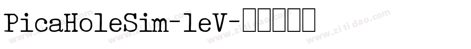 PicaHoleSim-leV字体转换