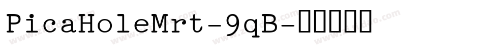 PicaHoleMrt-9qB字体转换