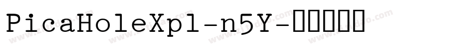PicaHoleXpl-n5Y字体转换