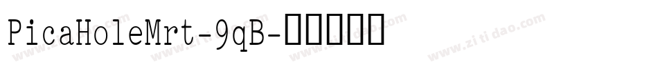 PicaHoleMrt-9qB字体转换
