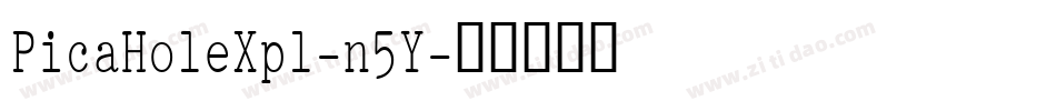 PicaHoleXpl-n5Y字体转换