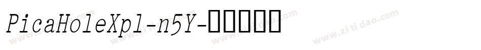 PicaHoleXpl-n5Y字体转换