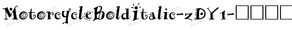 MotorcycleBoldItalic-zDY1字体转换
