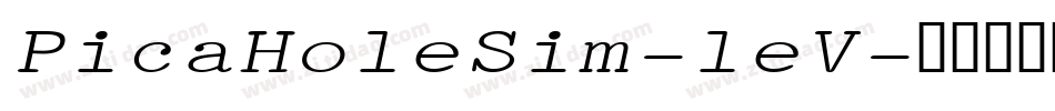 PicaHoleSim-leV字体转换
