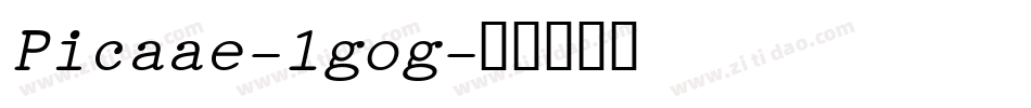 Picaae-1gog字体转换
