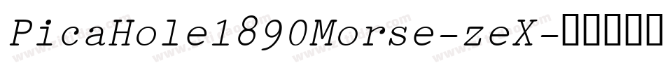 PicaHole1890Morse-zeX字体转换