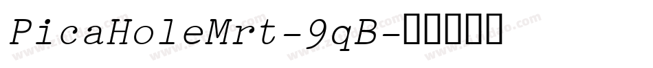 PicaHoleMrt-9qB字体转换