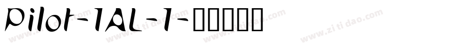 Pilot-1AL-1字体转换
