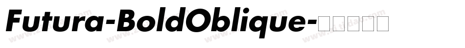 Futura-BoldOblique字体转换