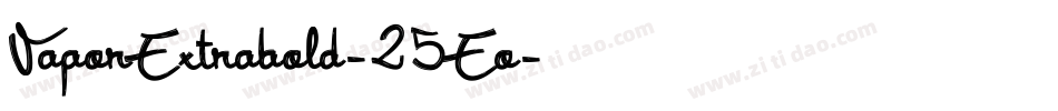 VaporExtrabold-25Eo字体转换