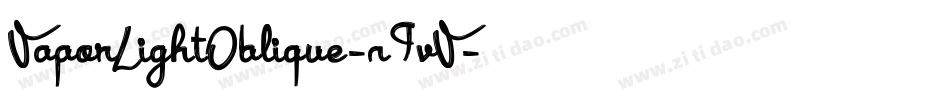 VaporLightOblique-n9vV字体转换