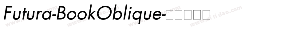 Futura-BookOblique字体转换