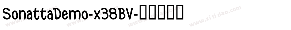 SonattaDemo-x38BV字体转换