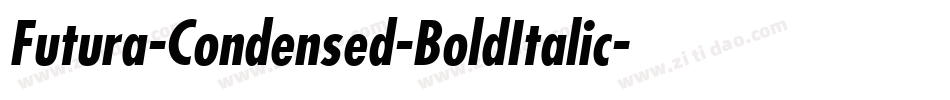 Futura-Condensed-BoldItalic字体转换