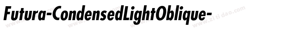 Futura-CondensedLightOblique字体转换
