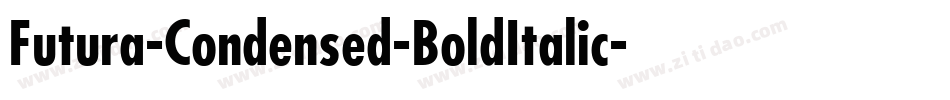 Futura-Condensed-BoldItalic字体转换