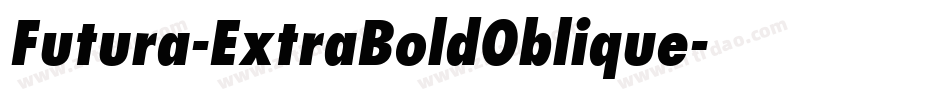 Futura-ExtraBoldOblique字体转换