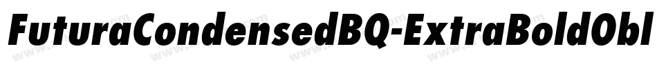 FuturaCondensedBQ-ExtraBoldOblique字体转换