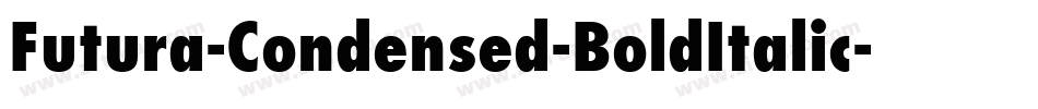 Futura-Condensed-BoldItalic字体转换