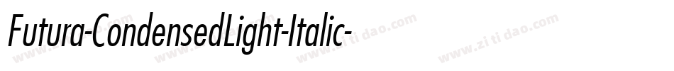Futura-CondensedLight-Italic字体转换