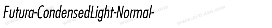 Futura-CondensedLight-Normal字体转换