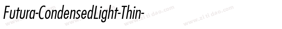 Futura-CondensedLight-Thin字体转换